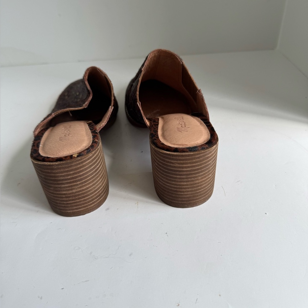 Madewell The Carey Mule in Painted Leopard Calf Hair. Size 10 - Picture 15 of 16